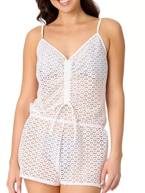 Salt + Cove Other - NWT Salt + Cove White Swim Coverup Romper with Tie Waist Sz XS